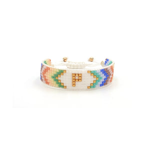 Pulsera Inicial Miyuki Multicolor Claro