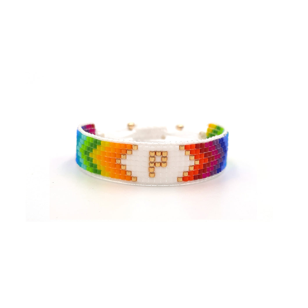 Pulsera Inicial Miyuki Multicolor